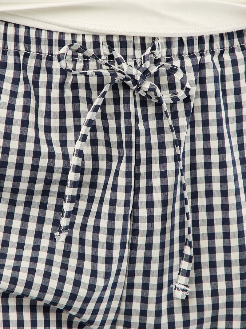 Conjunto de pijama camiseta + pantalón de popelina 'Angel' - 2 piezas Azul - Kiabi