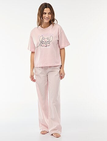 Conjunto de pijama camiseta + pantalón de popelina 'Angel' - 2 piezas