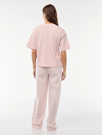 Conjunto de pijama camiseta + pantalón de popelina 'Angel' - 2 piezas