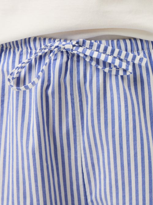 Conjunto de pijama camiseta + pantalón de rayas - 2 piezas - Kiabi