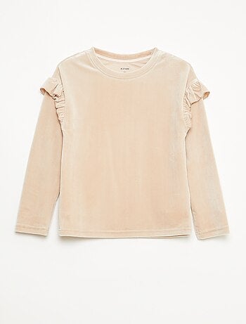 Conjunto de pijama camiseta + pantalón de terciopelo - 2 piezas