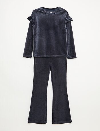 Conjunto de pijama camiseta + pantalón de terciopelo - 2 piezas