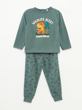 Conjunto de pijama camiseta + pantalón 'Jurassic Park' - 2 piezas