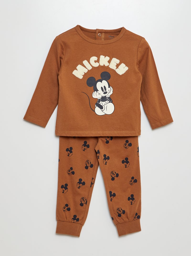 Conjunto de pijama camiseta + pantalón 'Mickey' 'Disney' - 2 piezas MARRON - Kiabi