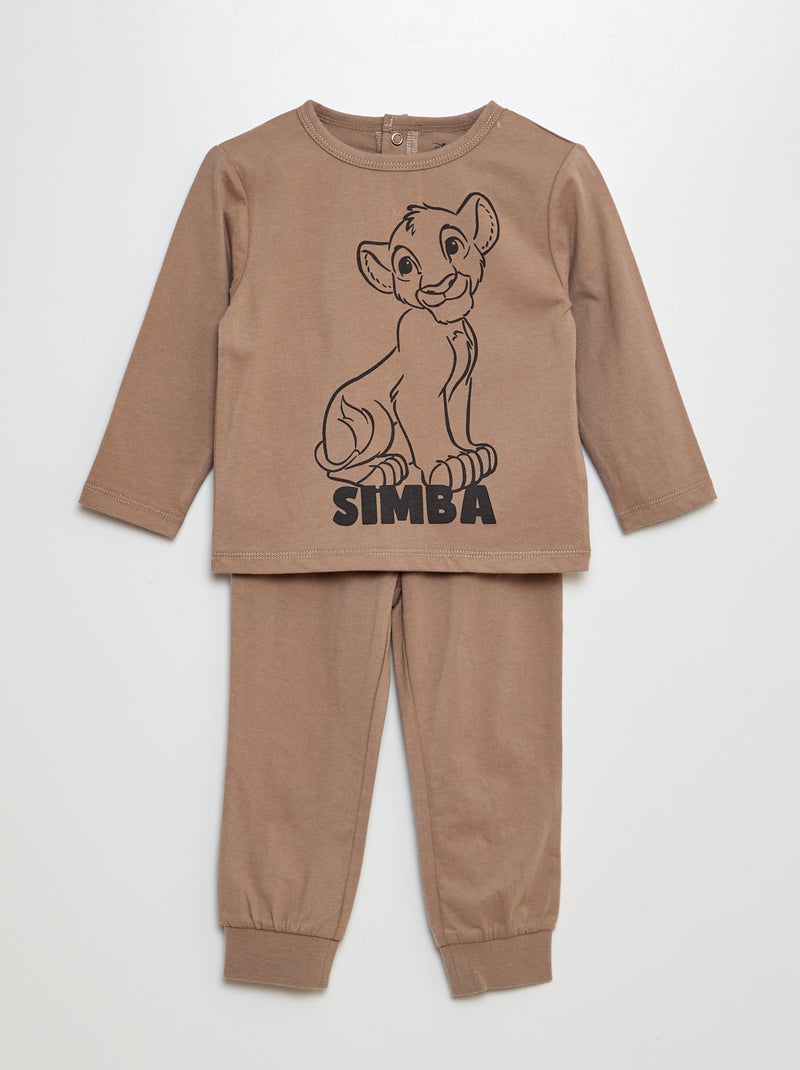 Conjunto de pijama camiseta + pantalón 'Simba' 'Disney' - 2 piezas BEIGE - Kiabi