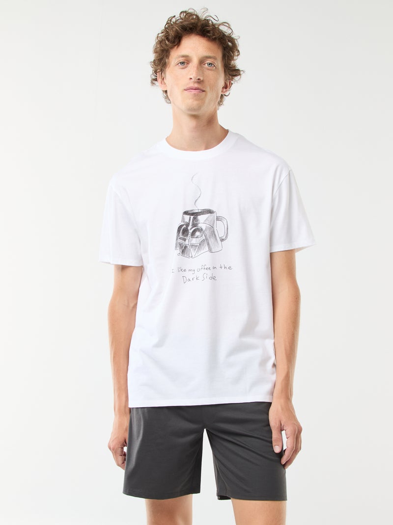 Conjunto de pijama camiseta + short 'Star Wars' - 2 piezas Blanco - Kiabi
