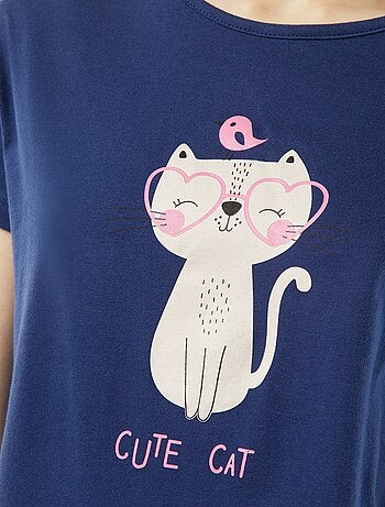 Conjunto de pijama camiseta sin mangas + short estampado - 2 shorts