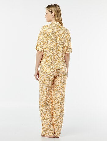 Conjunto de pijama con blusa + pantalón estampado