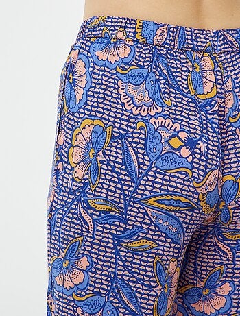 Conjunto de pijama con blusa + pantalón estampado