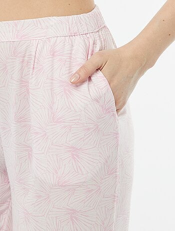 Conjunto de pijama con blusa + pantalón estampado