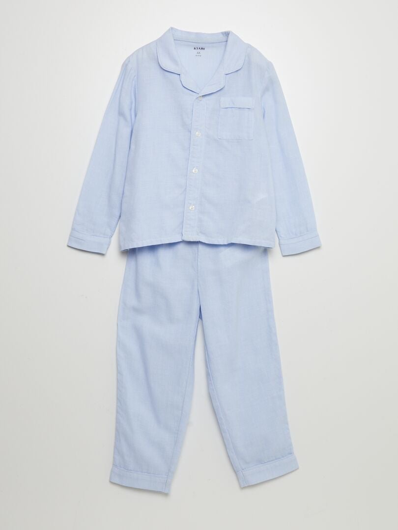 Conjunto de pijama con camisa + pantalón  - 2 piezas AZUL - Kiabi