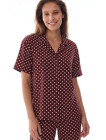 Conjunto de pijama con camisa y pantalón de lunares penti