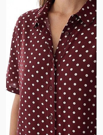 Conjunto de pijama con camisa y pantalón de lunares penti