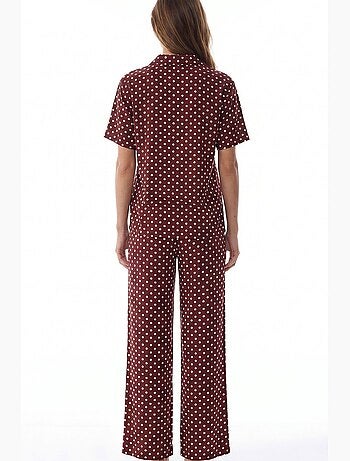 Conjunto de pijama con camisa y pantalón de lunares penti