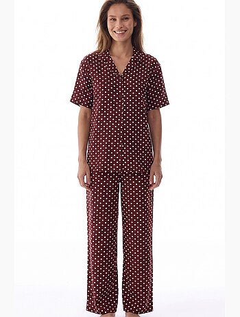 Conjunto de pijama con camisa y pantalón de lunares penti