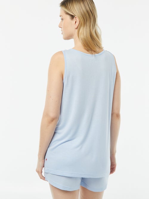 Conjunto de pijama con camiseta de tirantes + pantalón corto 'Dodo' - Kiabi