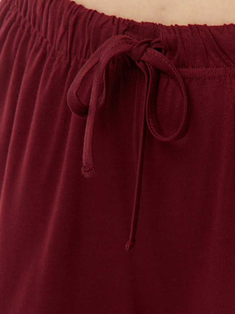 Conjunto de pijama con camiseta de tirantes + pantalón corto 'Dodo' PURPURA - Kiabi