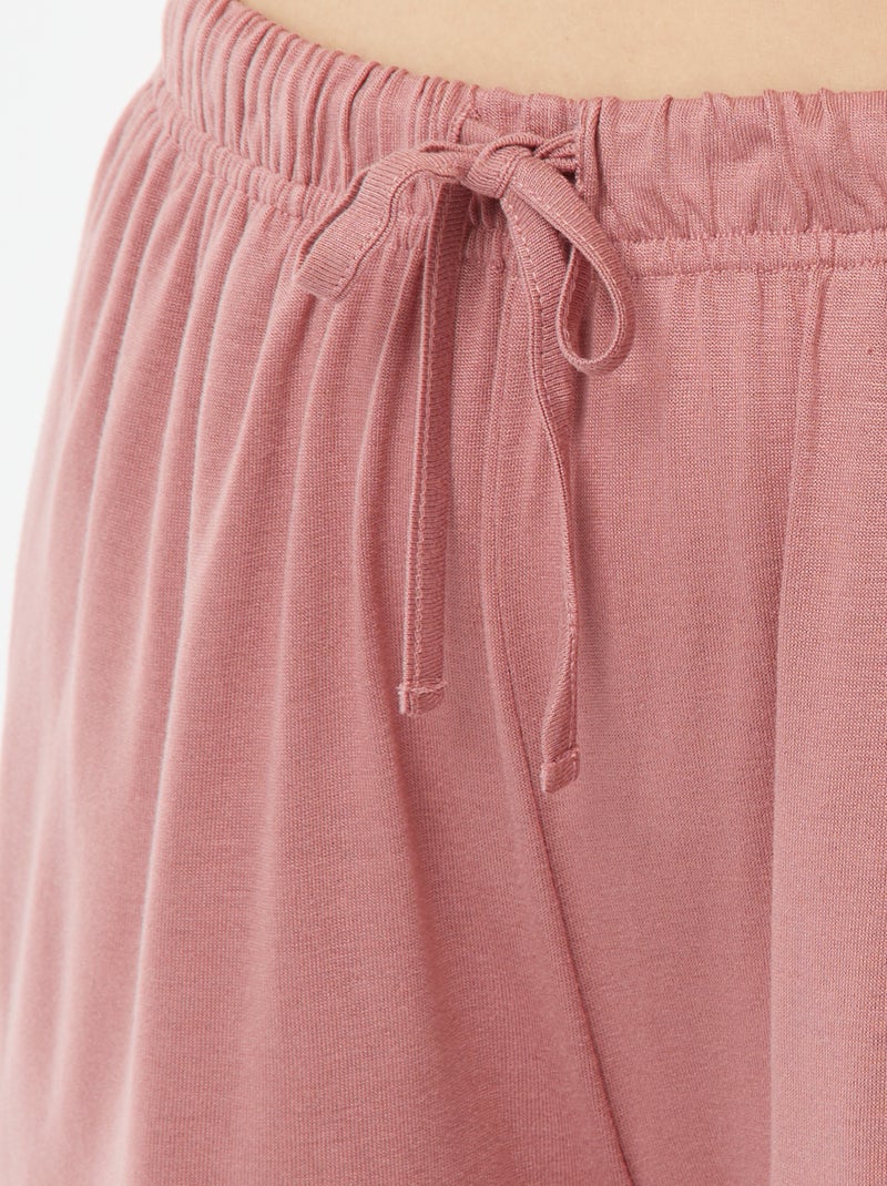 Conjunto de pijama con camiseta de tirantes + pantalón corto 'Dodo' ROSA - Kiabi