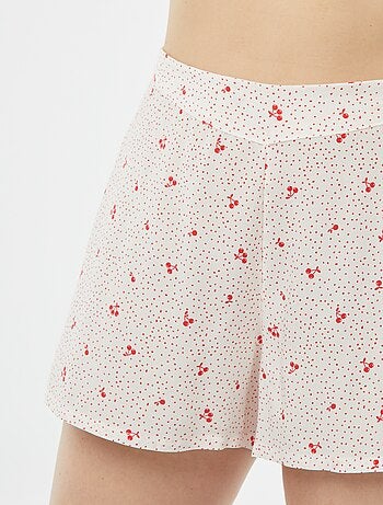 Conjunto de pijama con camiseta de tirantes + pantalón corto estampado