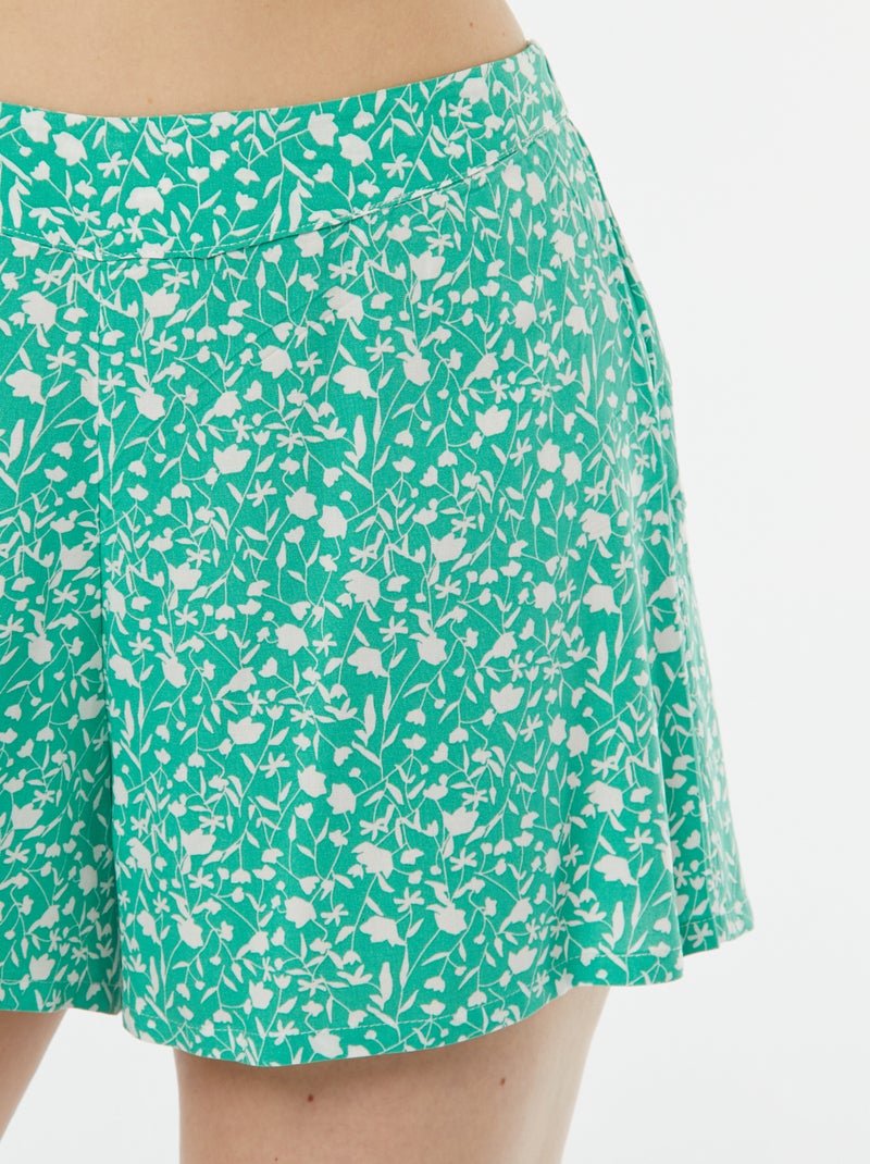 Conjunto de pijama con camiseta de tirantes + pantalón corto estampado VERDE - Kiabi