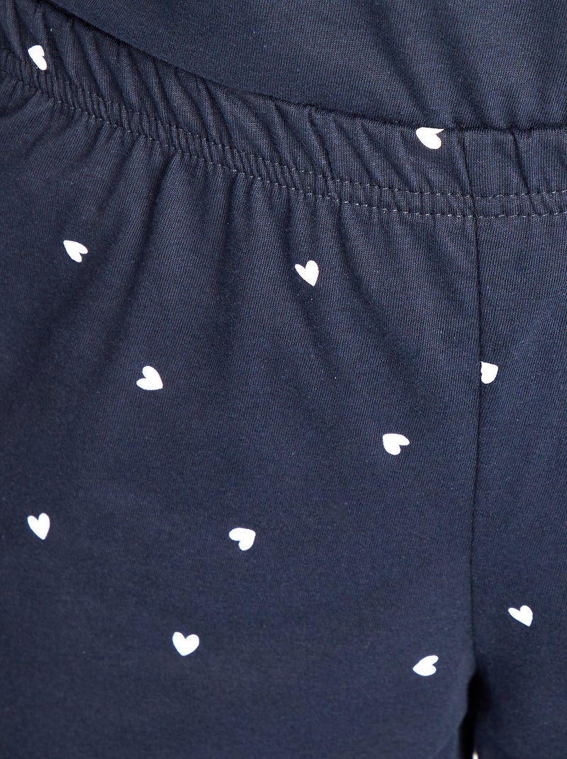 Conjunto de pijama con camiseta de tirantes + short estampado - 2 piezas AZUL - Kiabi