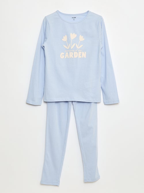Conjunto de pijama con camiseta + pantalón - 2 piezas - Kiabi