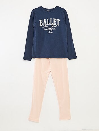 Conjunto de pijama con camiseta + pantalón - 2 piezas