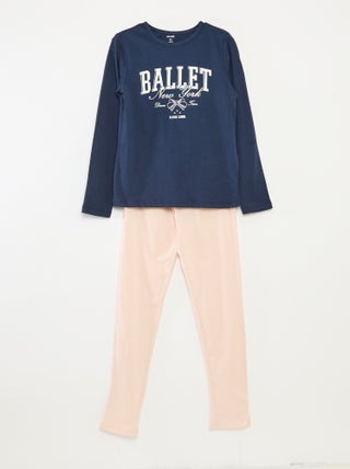 Conjunto de pijama con camiseta + pantalón - 2 piezas