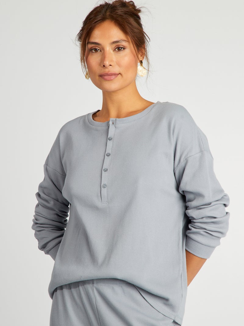 Conjunto de pijama con camiseta + pantalón - 2 piezas AZUL - Kiabi