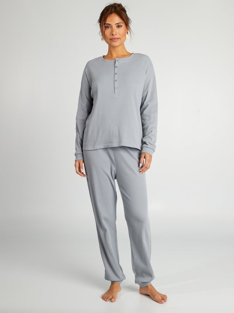 Conjunto de pijama con camiseta + pantalón - 2 piezas AZUL - Kiabi