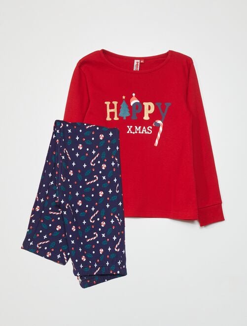 Conjunto de pijama con camiseta + pantalón - 2 piezas - Kiabi