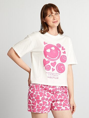 Conjunto de pijama con camiseta + pantalón corto  - SmileyWorld