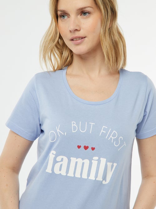 Conjunto de pijama con camiseta + pantalón corto 'Dodo' - Kiabi