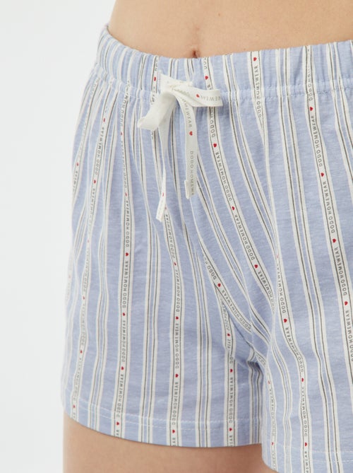 Conjunto de pijama con camiseta + pantalón corto 'Dodo' - Kiabi