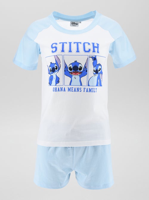 Conjunto de pijama con camiseta + pantalón corto 'Stitch' - 2 piezas - Kiabi