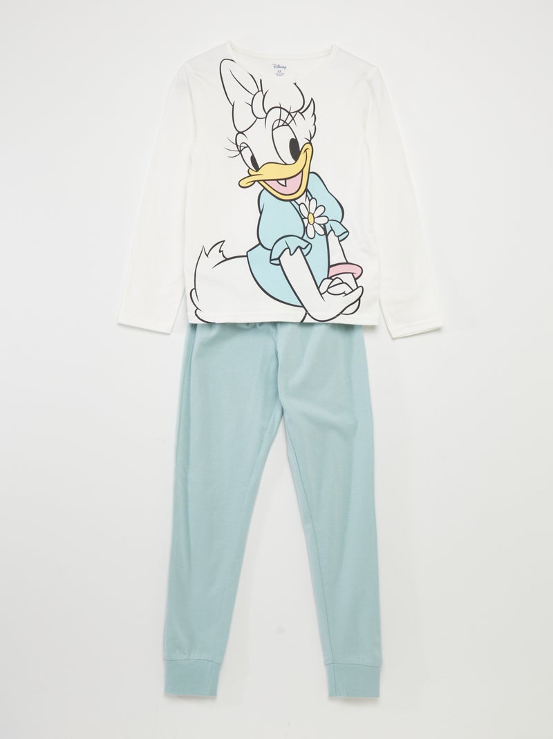 Conjunto de pijama con camiseta + pantalón 'Daisy' - 2 piezas BLANCO - Kiabi