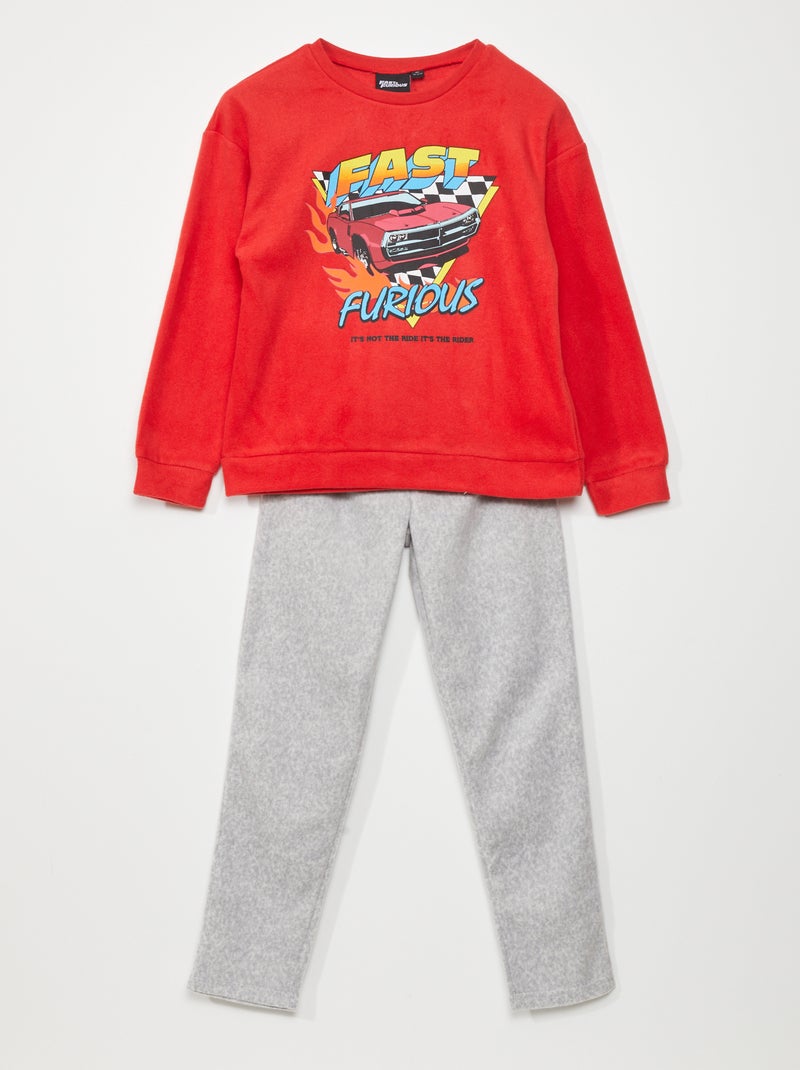 Conjunto de pijama con camiseta + pantalón 'Fast and Furious' - 2 piezas ROJO - Kiabi