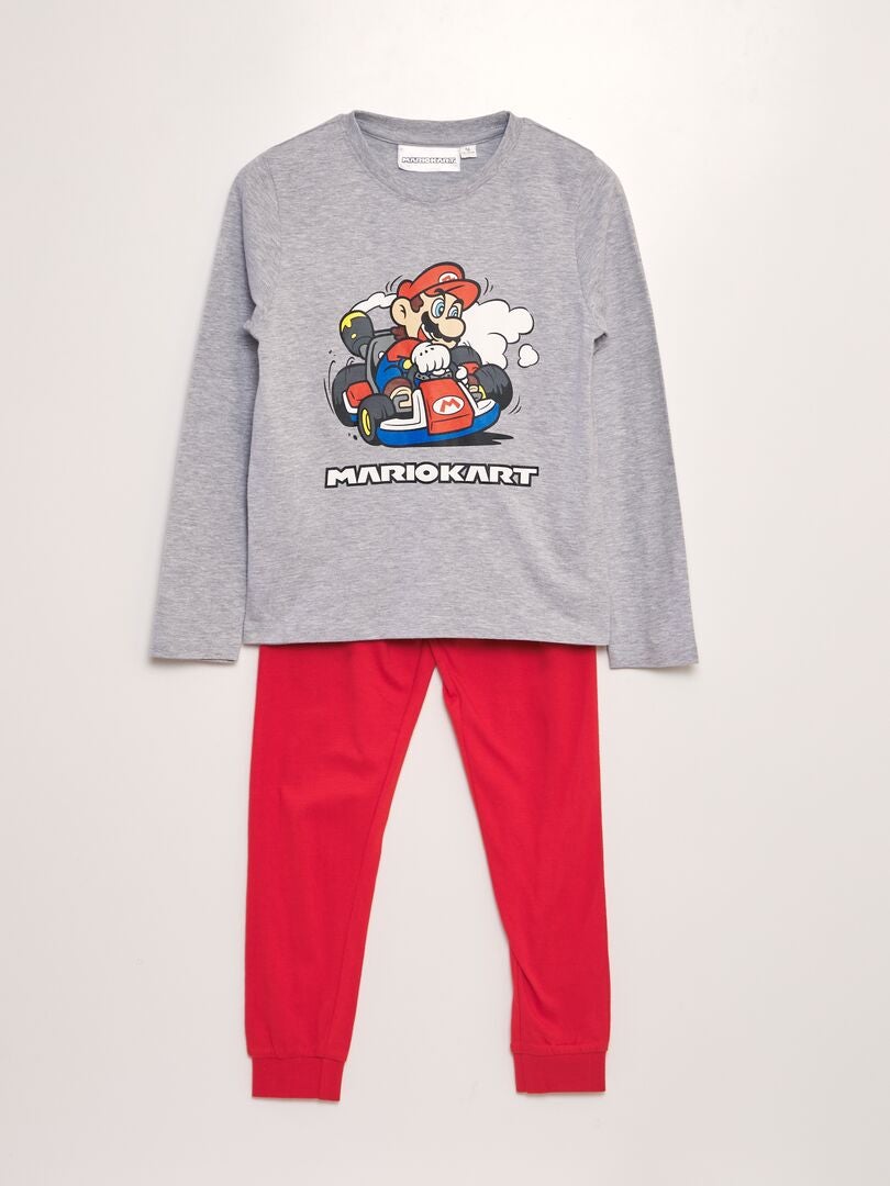 Conjunto de pijama con camiseta pantalon Mario 2 piezas GRIS Kiabi 13.00