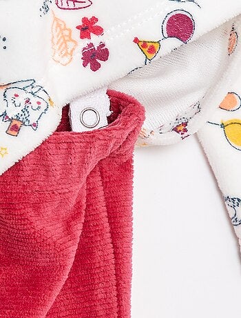 Conjunto de pijama con camiseta + pantalón polar - 2 piezas