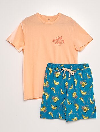 Conjunto de pijama con camiseta + short - 2 piezas