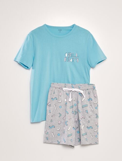 Conjunto de pijama con camiseta + short - 2 piezas - Kiabi
