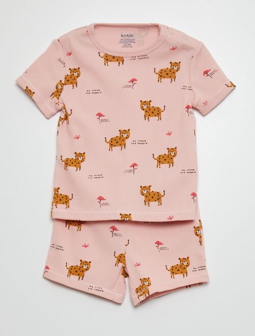 Conjunto de pijama con camiseta + short  - 2 piezas - Kiabi