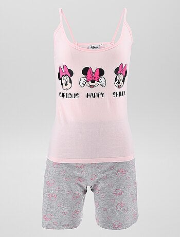 Conjunto de pijama con camiseta sin mangas + pantalón corto 'Minnie' - 2 piezas