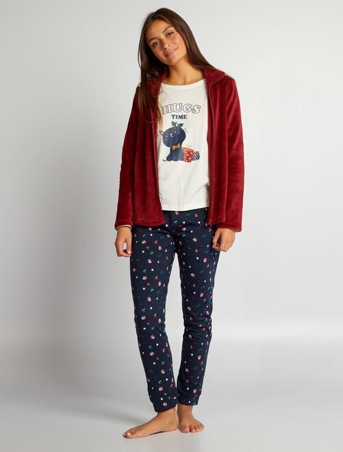 Conjunto de pijama con camiseta + sudadera + pantalón - 3 piezas - Kiabi