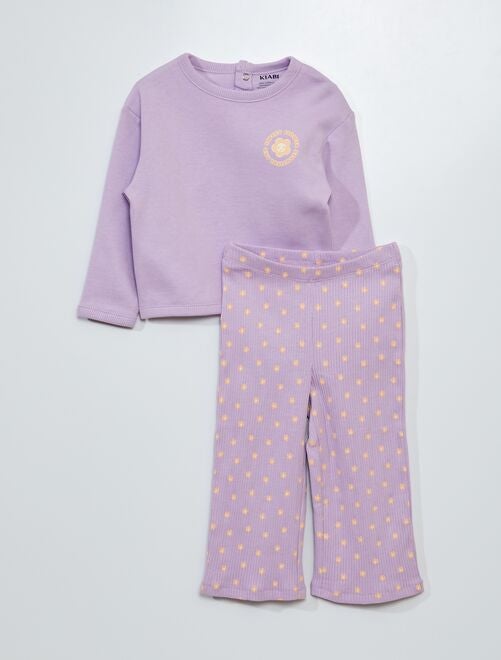 Conjunto de pijama con motivo sudadera + legging - 2 piezas - Kiabi