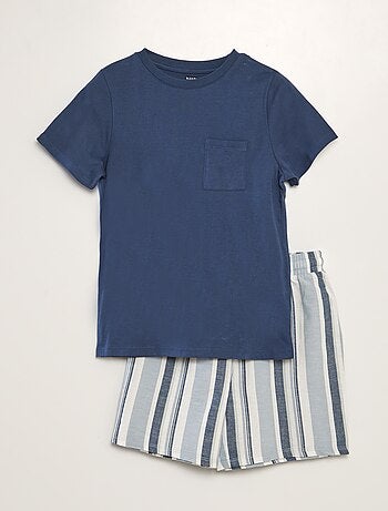 Conjunto de pijama con pantalón corto + camiseta - 2 piezas