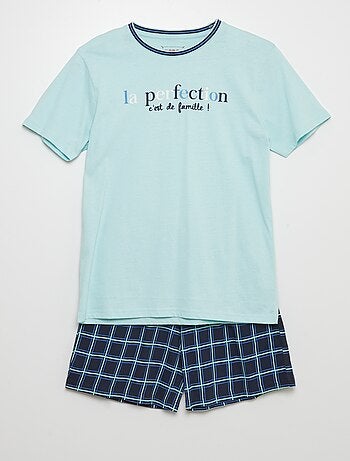 Conjunto de pijama con pantalón corto + camiseta 2 piezas