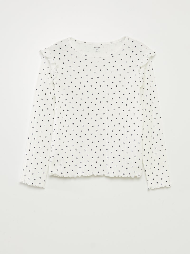 Conjunto de pijama 'corazón' - 2 piezas BLANCO - Kiabi