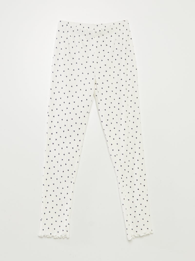 Conjunto de pijama 'corazón' - 2 piezas BLANCO - Kiabi