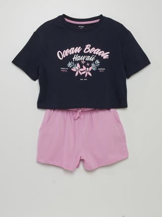 Conjunto de pijama corto - 2 piezas